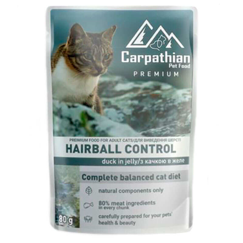 Carpathian Pet Food Вологий корм (шматочки в желе) з качка м'ясо та м'ясні субпродукти для котів