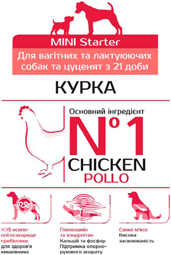 Monge Mini Starter Chicken — Сухий корм для собак мініатюрних порід