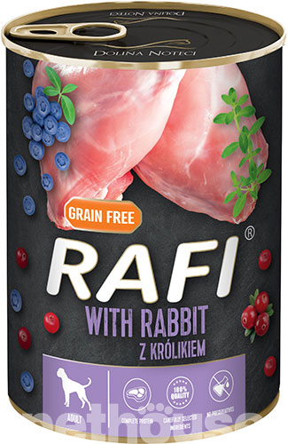 Dolina Noteci Rafi Cans Adult with Rabbit — Вологий корм для собак