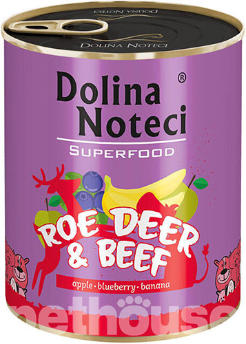 Dolina Noteci Superfood Cans Adult Roe deer & Beef — Вологий корм для собак