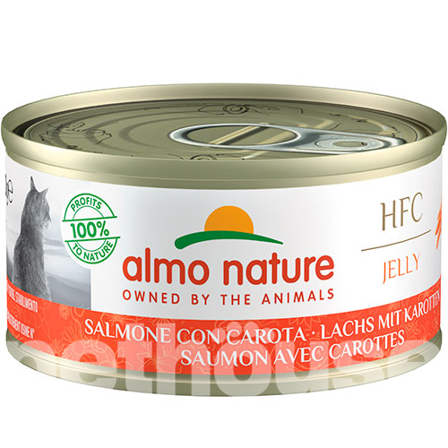Almo Nature Вологий корм (шматочки в желе) з риба лосось для дорослих котів