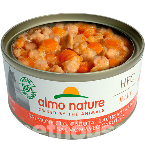 Almo Nature Вологий корм (шматочки в желе) з риба лосось для дорослих котів