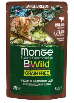 Monge Корм з курка м'ясо та м'ясні субпродукти дичина для кошенят великих порід