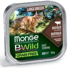 Monge Вологий корм (шматочки в соусі) з курка м'ясо та м'ясні субпродукти дичина для котів великих порід