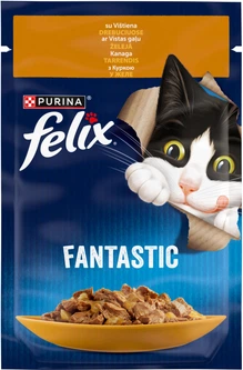 Felix Вологий корм (шматочки в желе) з куркою для кошенят