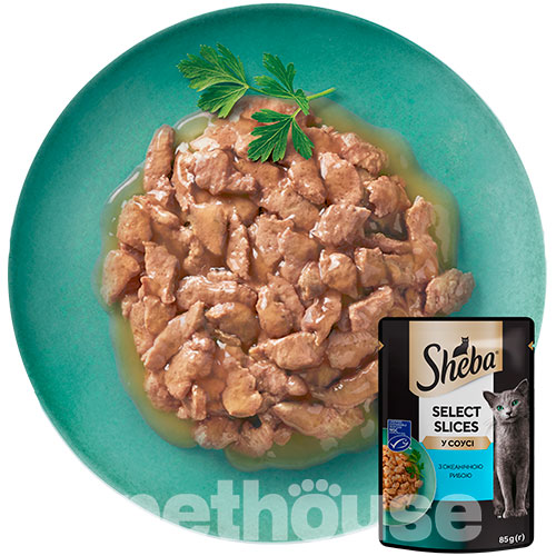 Sheba Вологий корм (шматочки в соусі) з рибою для котів