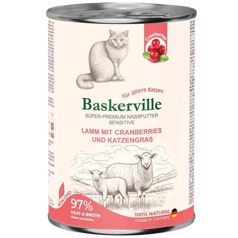 Baskerville Корм з м'ясо та м'ясні субпродукти ягня для котів
