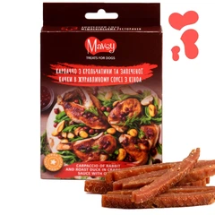 Mavsy Мавси для собак карпаччо з крольчатини та запеченої качки в журавлиному соусі з кіноа 100 г