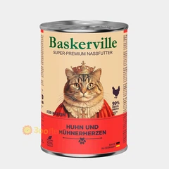 Baskerville Корм з курка м'ясо та м'ясні субпродукти для котів