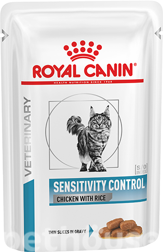 Royal Canin Sensitivity Control Chicken with Rice - Ветеринарна дієта з м'ясом птиці для котів при небажаній реакції на корм (шматочки в соусі)