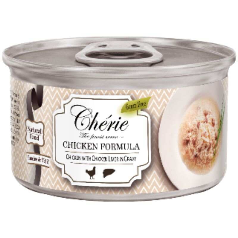 Chérie Вологий корм (шматочки в соусі) з куркою для котів