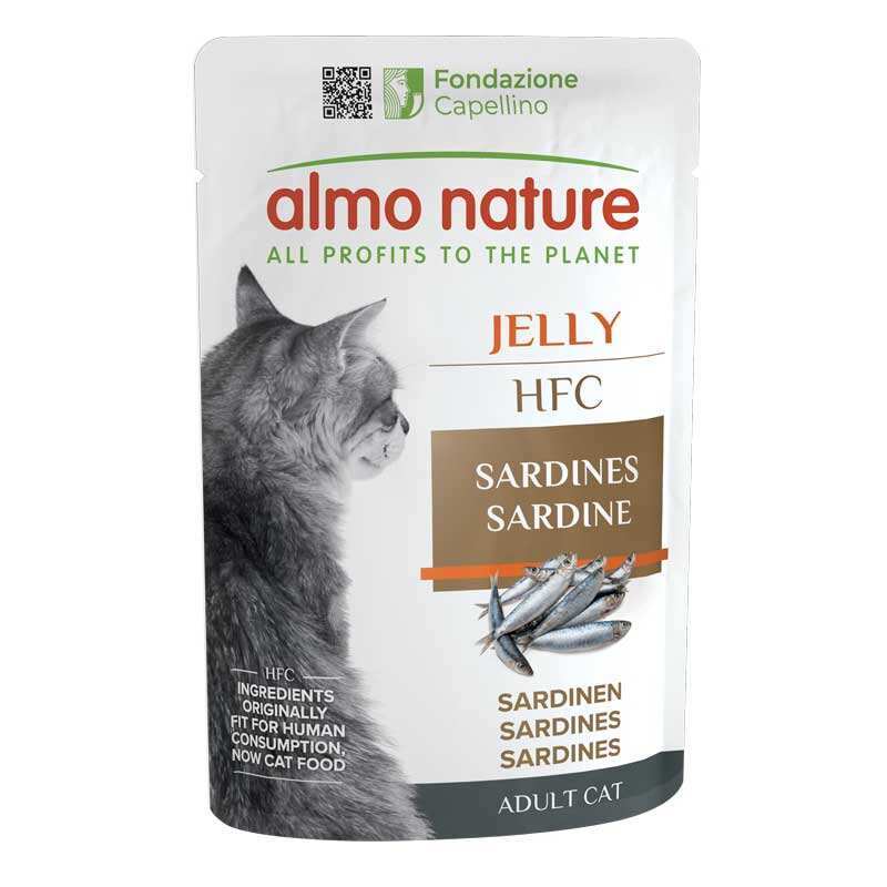 Almo Nature Вологий корм (шматочки в желе) з рис сардина для дорослих котів