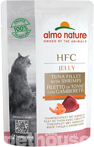 Almo Nature Паштет з тунець креветки яйця для дорослих котів