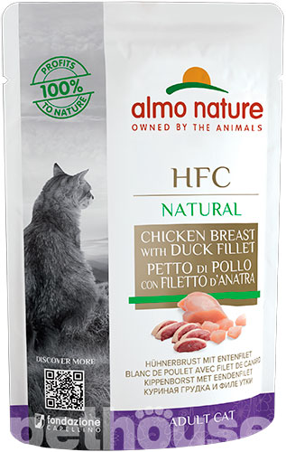 Almo Nature Вологий корм (шматочки в желе) з курка качка м'ясо та м'ясні субпродукти для котів