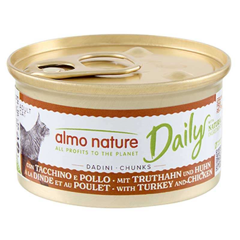 Almo Nature Вологий корм (шматочки в соусі) з качка м'ясо та м'ясні субпродукти індичка для котів