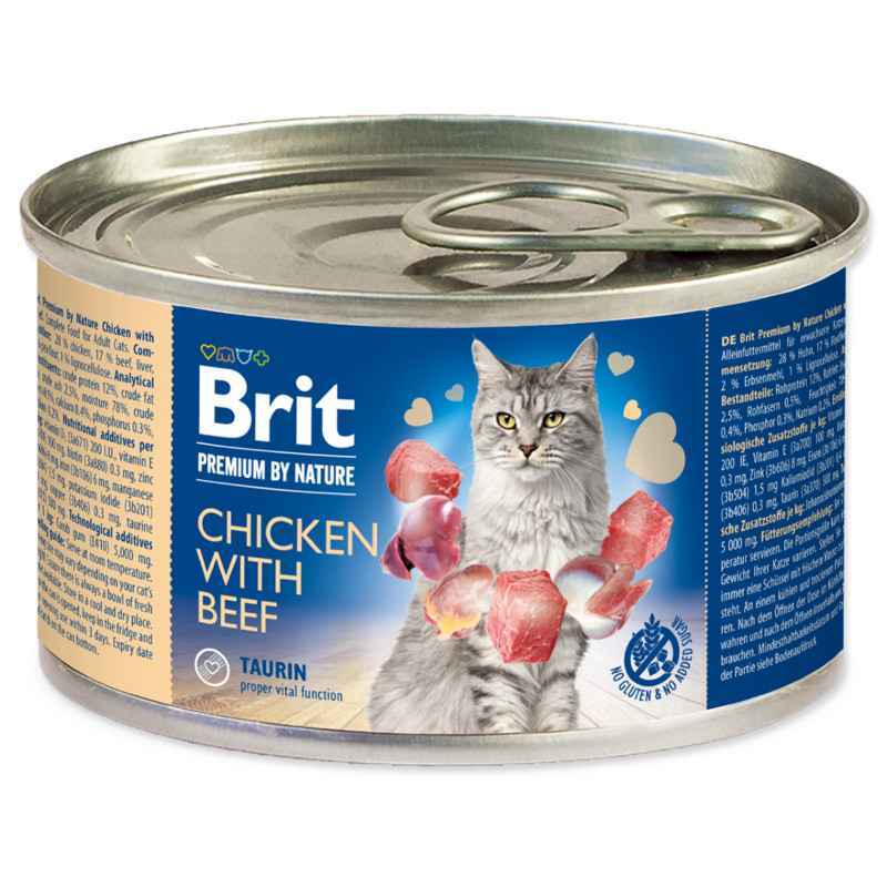 Brit Premium Корм з курка яловичина для дорослих котів
