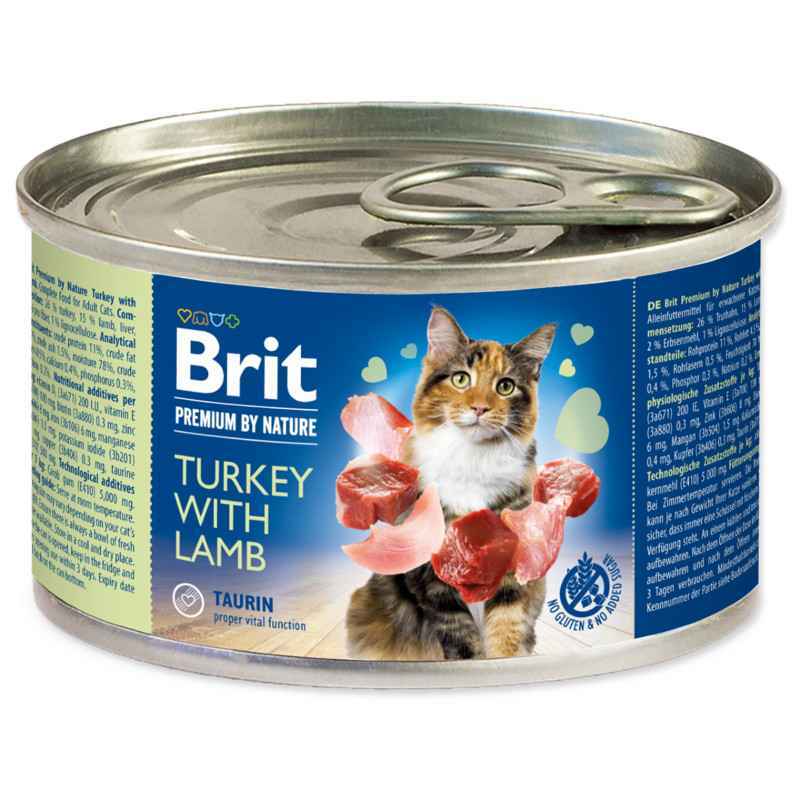 Brit Premium Корм з індичка ягня для дорослих котів