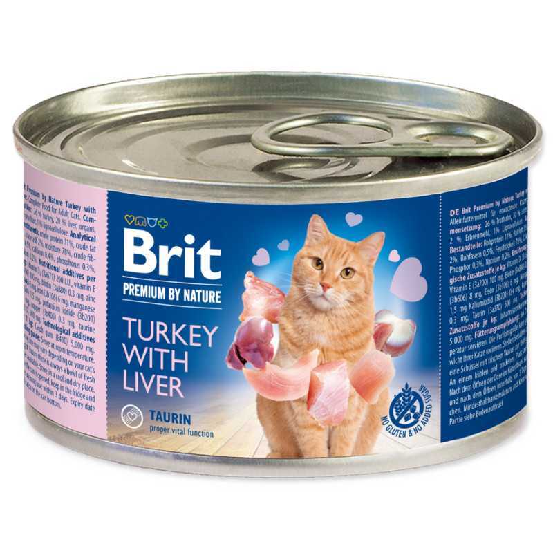 Brit Premium Корм з м'ясо та м'ясні субпродукти індичка для дорослих котів