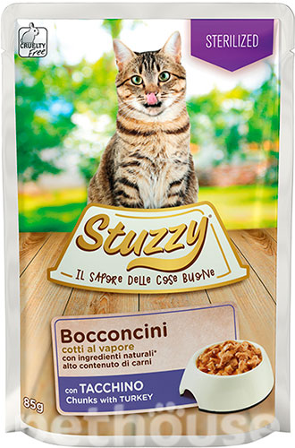 Stuzzy Вологий корм (шматочки в соусі) з м'ясо та м'ясні субпродукти індичка для котів