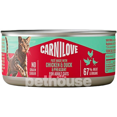 Carnilove Корм з курка качка фазан для дорослих котів