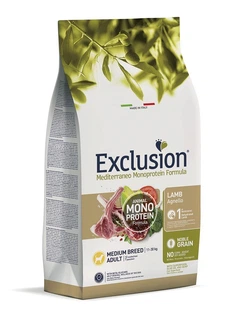 Exclusion Adult Lamb Medium Breed корм для собак середніх порід з ягням 3кг