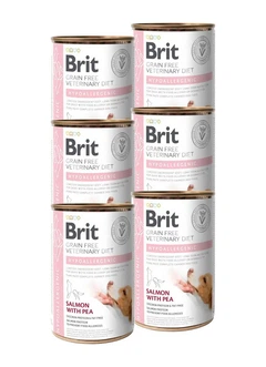 Brit VD Упаковка вологого корму Brit VetDiets Hypoallergenic для собак із харчовою алергією або непереносимістю 400 г 6шт