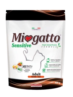 Корм Morando Miogatto Sensitive Turkey Monoprotein сухий з індичкою для дорослих котів 0.4 кг