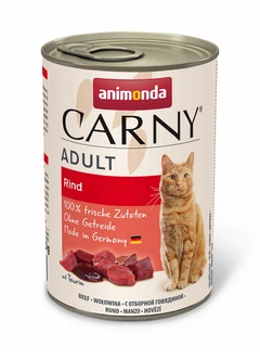 Упаковка вологого корму Animonda Carny Adult Beef для котів з яловичиною 400 г x 6 шт