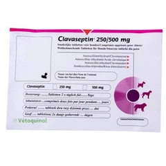 Vetoquinol Клавасептін Vetquinol 250 мг, 10 таб