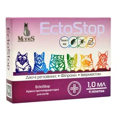 ModeS Препарат EctoStop Протипаразитарні для котів