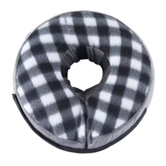 Захисний надувний нашийник для собак Derby Inflatable Cat Dog Elizabeth Collar, Black white glid, M 25-36 см