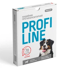 Нашийник Provet PROFILINE для великих порід собак 70 см, кораловий (інсектоакарицид), арт PR243100