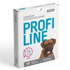 Нашийник Provet PROFILINE для великих порід собак 70 см, фуксія (інсектоакарицид), арт PR243099