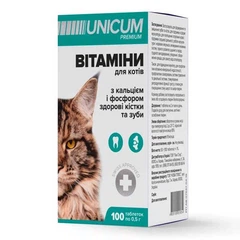Unicum Добавка кальцієм фосфором здорові для котів