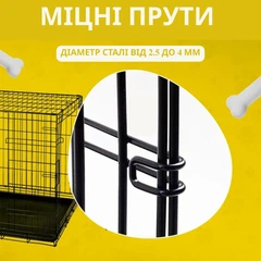 Клітка вольєр переноска для собак AML металева розкладна 76Х47Х53 см