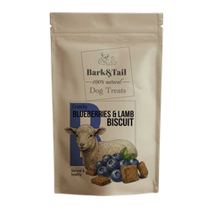 Натуральне печиво для собак ягня та лохина Bark&Tail - Cruncy Blueberries & Lamb Biscuit, 50 г