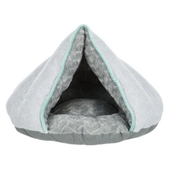 Лежак печера для собак "Junior Cave" Trixie 45см х 30см х 40см плюш сірий (TX-38254)