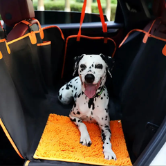 Style Pets Накидка чохол гамак перенесення для перевезення тварин собак у салоні автомобіля зі знімним килимком (477621-Prob) Чорна з помаранчевими вставками