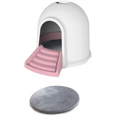 M Pets Бокс Іглу 2 в 1: будиночок та котячий туалет з вугільним фільтром M-Pets Igloo 2in1 Cat Litter Box & Cat house 45,7x59,7x43,2 см (6953182715320)