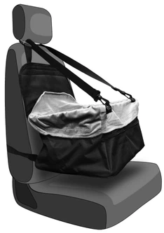 Автокрісло для собак Flamingo Car Seat ULA 41 x 36 x 25 cm Black (5400585084368)