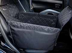Автогамак Трансформер для Собак Haustier Elegant Black 1/3 заднього сидіння 45х145см (HT6-3-034)