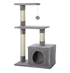 Без бренду Ігровий комплекс для котів з кігтеточкою та будиночком MT03 Сірий