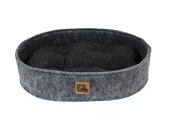 Лежак Бріо "Lucky Pet", овальний №4, сірий, 45х60х12см