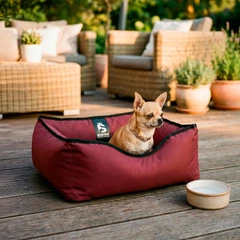 Вулична лежанка для маленьких собак BOSYAK Outdoor Waterproof 50x45 Бордова (4-6 кг)