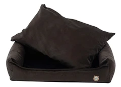 Лежак для собаки eGarden Velvet Lounge 50х30х22 велюр коричневий