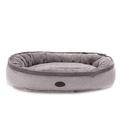 Harley and Cho Лежак для собак Hearley and Cho "Donut Soft Touch Gray" розмір L 95 х 70 см (сірий) - dgs