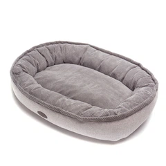 Harley and Cho Лежак для собак Hearley and Cho "Donut Soft Touch Gray" розмір L 95 х 70 см (сірий) - dgs