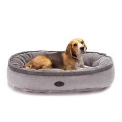 Harley and Cho Лежак для собак Hearley and Cho "Donut Soft Touch Gray" розмір L 95 х 70 см (сірий) - dgs