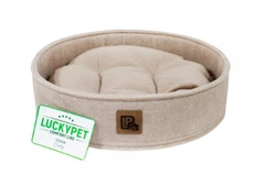Лежак круглий Дольче №2 Lucky Pet, бежевий, 40х10 см