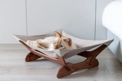 PetJoy Лежак-гамак для котів brown+beige 55х45х18